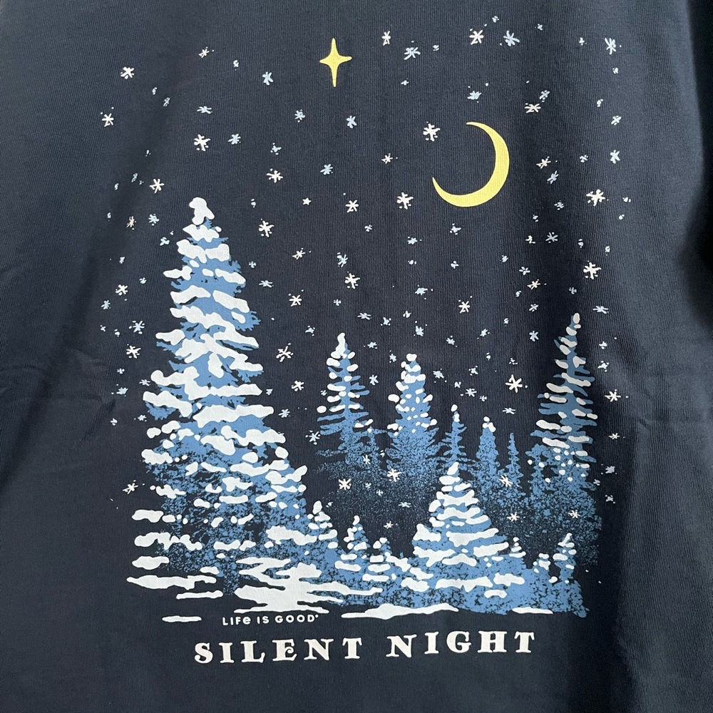 Life Is Good Navy Silent Night Long Sleeve Tee - Picture 3 of 6